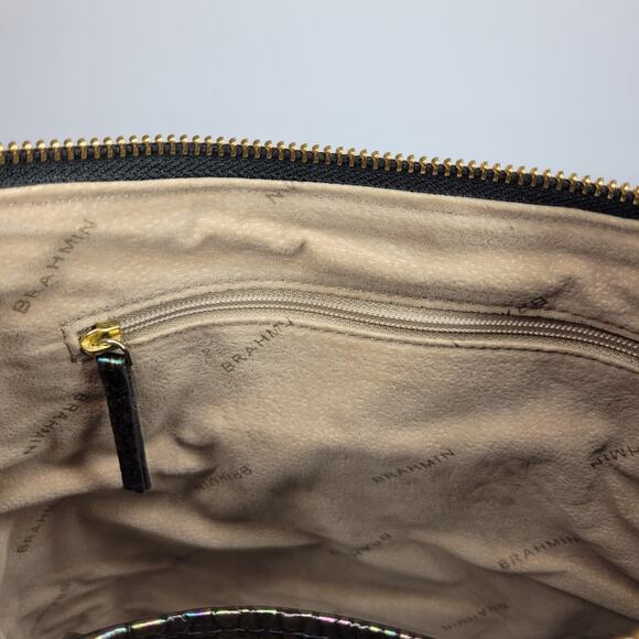 BRAHMIN Katie Black Pearl Ombre Melbourne Crossbody Purse Hologram NWT - Picture 10 of 11